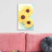 Zonnebloemen op Canvas Afdruk (Insitu (Woonkamer))