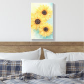 Zonnebloemen op Canvas Afdruk (Insitu (Slaapkamer))