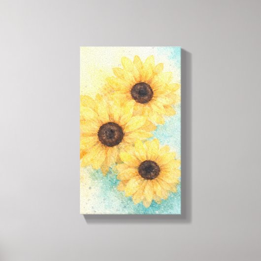 Zonnebloemen op Canvas Afdruk (Voorkant)