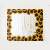 Zonnebloemen op de achtergrond voor een fotohokje  wandkleed (Voorkant (horizontaal))