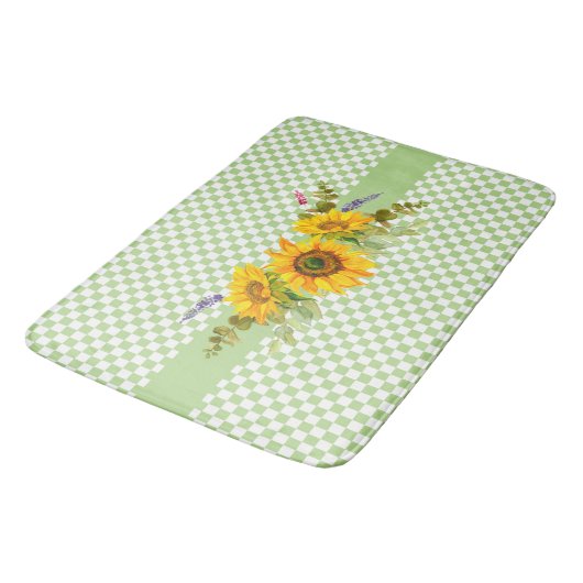 Zonnebloemen op het bord badmat (Gekanteld)