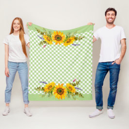 Zonnebloemen op het bord fleece deken