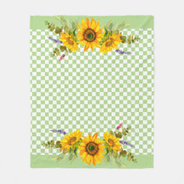 Zonnebloemen op het bord fleece deken