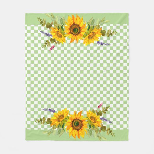 Zonnebloemen op het bord fleece deken (Voorkant)