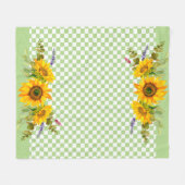 Zonnebloemen op het bord fleece deken (Voorkant (Horizontaal))
