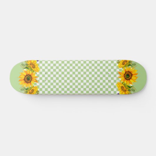 Zonnebloemen op het bord persoonlijk skateboard (Horizontaal)