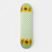 Zonnebloemen op het bord persoonlijk skateboard (Voorkant)