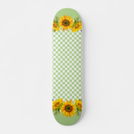 Zonnebloemen op het bord persoonlijk skateboard