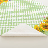 Zonnebloemen op het bord sherpa deken (3/4)