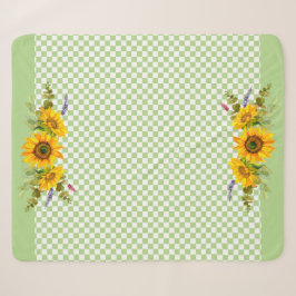Zonnebloemen op het bord sherpa deken