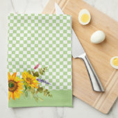 Zonnebloemen op het bord theedoek (Quarter Fold)