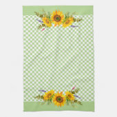 Zonnebloemen op het bord theedoek (Verticaal)