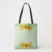 Zonnebloemen op het bord tote bag (Voorkant)