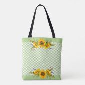 Zonnebloemen op het bord tote bag (Achterkant)