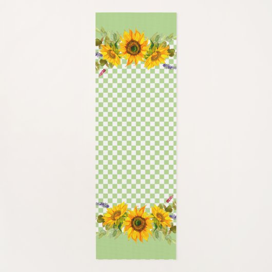 Zonnebloemen op het bord yogamat (Voorkant)