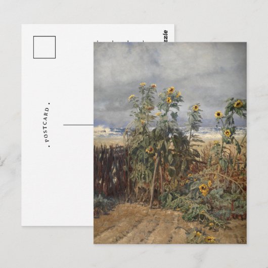 Zonnebloemen op het strand | Thorvald Niss Briefkaart (Voorkant / Achterkant)