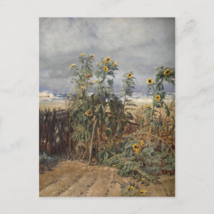 Zonnebloemen op het strand   Thorvald Niss Briefkaart