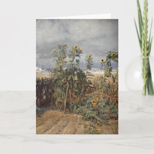 Zonnebloemen op het strand | Thorvald Niss Kaart (Voorkant)