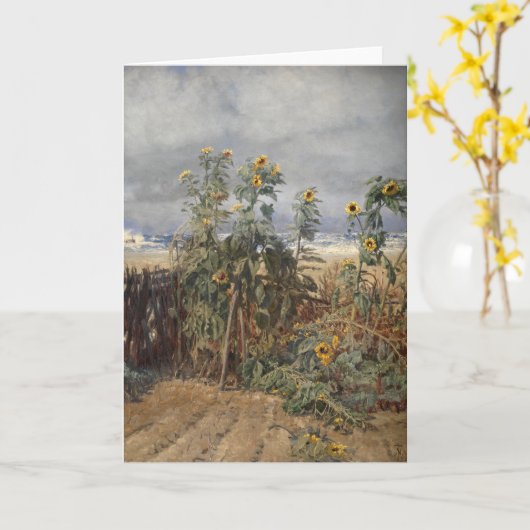 Zonnebloemen op het strand | Thorvald Niss Kaart (Gele Bloem)