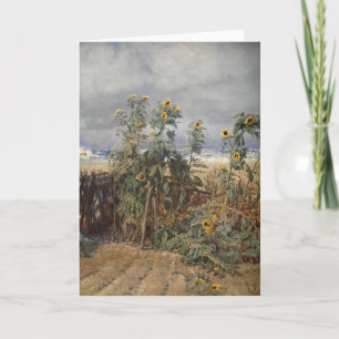 Zonnebloemen op het strand   Thorvald Niss Kaart