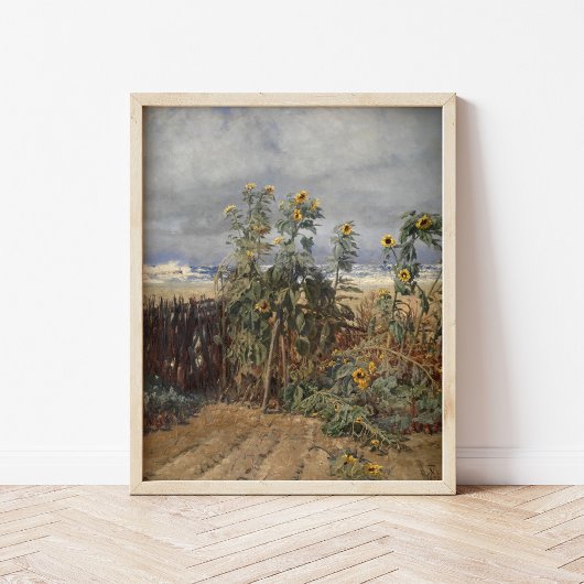 Zonnebloemen op het strand | Thorvald Niss Poster