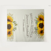 Zonnebloemen op maat bruidsdouche wandkleed (Voorkant (horizontaal))