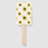 Zonnebloemen op Mason Jar om je koude bruiloft te  Handwaaier (Achterkant)