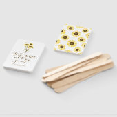 Zonnebloemen op Mason Jar om je koude bruiloft te  Handwaaier (Niet-gemonteerd)