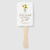 Zonnebloemen op Mason Jar om je koude bruiloft te  Handwaaier (Voorkant)