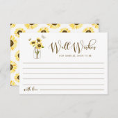 Zonnebloemen op Mason Jar willen dat mama wordt Advieskaart (Voorkant / Achterkant)