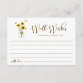 Zonnebloemen op Mason Jar willen dat mama wordt Advieskaart (Voorkant)