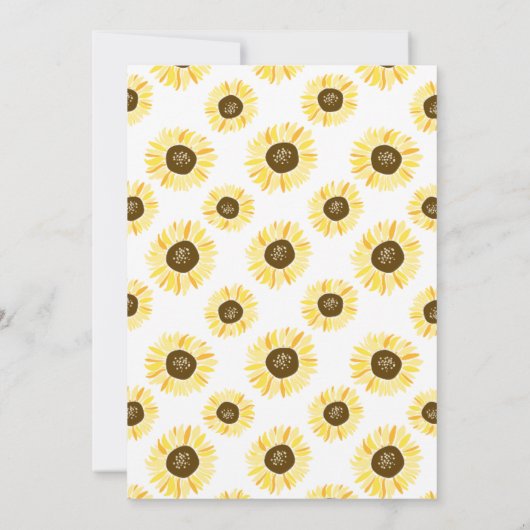 Zonnebloemen op Mason Pot Save the Date Aankondigi Kaart (Achterkant)