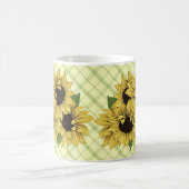 Zonnebloemen op Plaid Mokken Cups (Center)