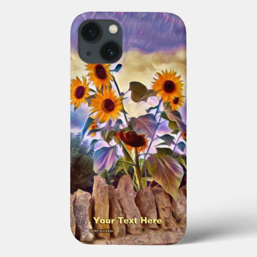 Zonnebloemen op Rock Wall Case-Mate iPhone Case (Achterkant)