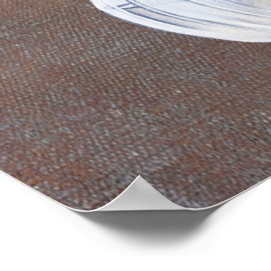 Zonnebloemen op Rustic Brown Poster (Hoek)