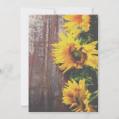 Zonnebloemen op Schuur Hout Rustieke Landelijke Br Kaart (Achterkant)