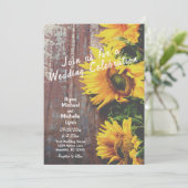 Zonnebloemen op Schuur Hout Rustieke Landelijke Hu Kaart (Staand voorkant)