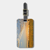 Zonnebloemen op Sunset Bagagelabel (Voorkant verticaal)
