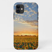Zonnebloemen op Sunset Case-Mate iPhone Case (Achterkant)
