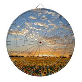 Zonnebloemen op Sunset Dartbord