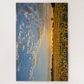 Zonnebloemen op Sunset Jigzaag Puzzle Legpuzzel (Verticaal)