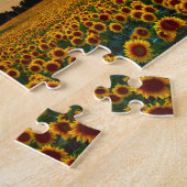 Zonnebloemen op Sunset Legpuzzel (Zijkant)