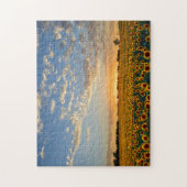 Zonnebloemen op Sunset Legpuzzel (Verticaal)