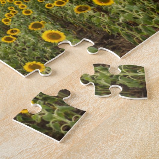Zonnebloemen op Sunset Legpuzzel (Zijkant)