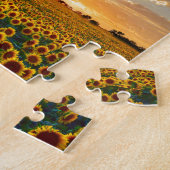 Zonnebloemen op Sunset Legpuzzel (Zijkant)