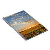Zonnebloemen op Sunset Notitieboek (Rechterzijde)