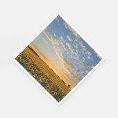 Zonnebloemen op Sunset Servet (Hoek)