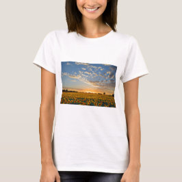Zonnebloemen op Sunset T-shirt
