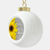 Zonnebloemen op tafel keramische bal ornament (Rechts)