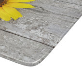 Zonnebloemen op tafel snijplank (Hoek)